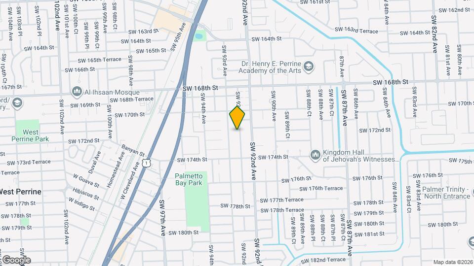 17120 SW 92nd Ct Map and Location Details