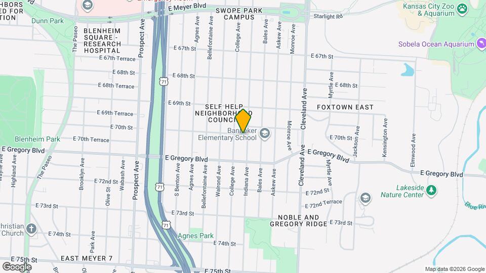7000 Indiana Ave Map and Location Details