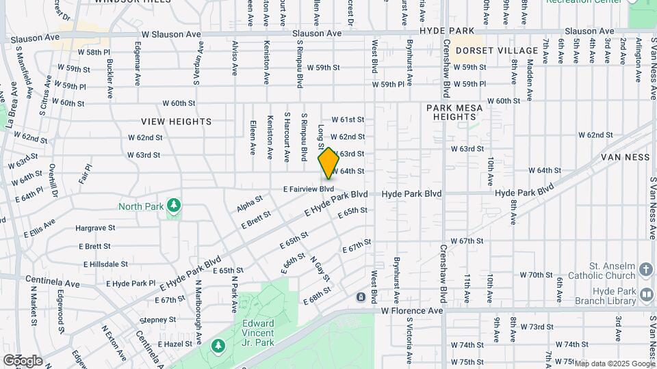 1109 E Fairview Blvd Map and Location Details