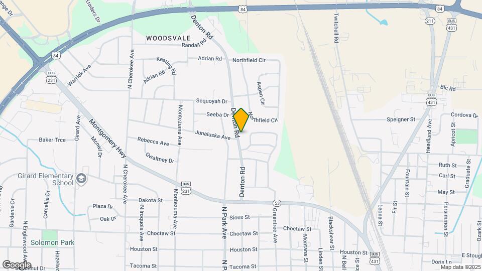 1514 Denton Rd Map and Location Details