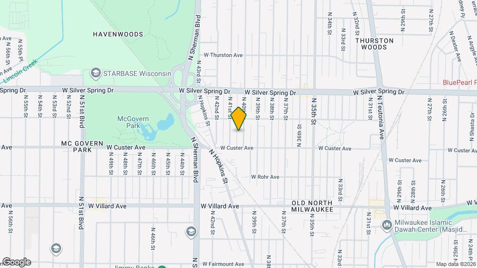 5439 N 40th St Map and Location Details