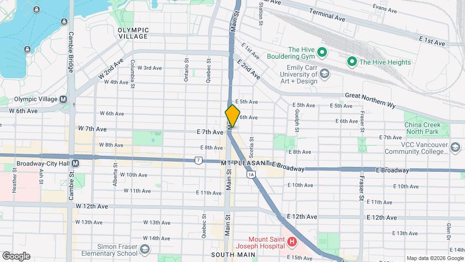 203 E 7th Ave Map and Location Details