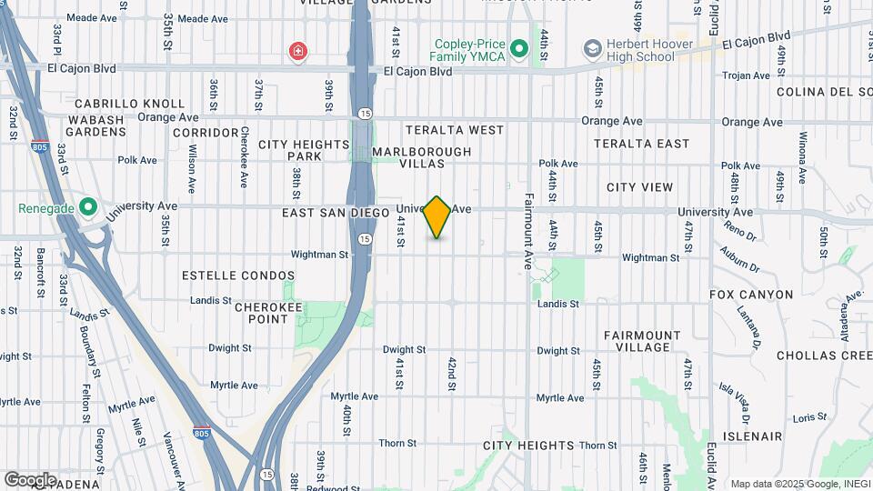 3817 Marlborough Ave Map and Location Details