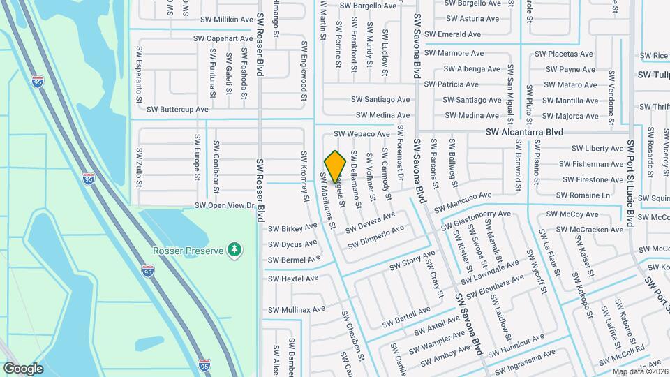 3610 SW Margela St Map and Location Details