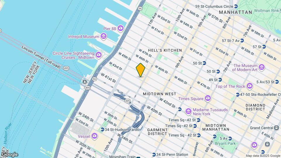 501 1/2 W 43rd St Mapa y Detalles de la Ubicación