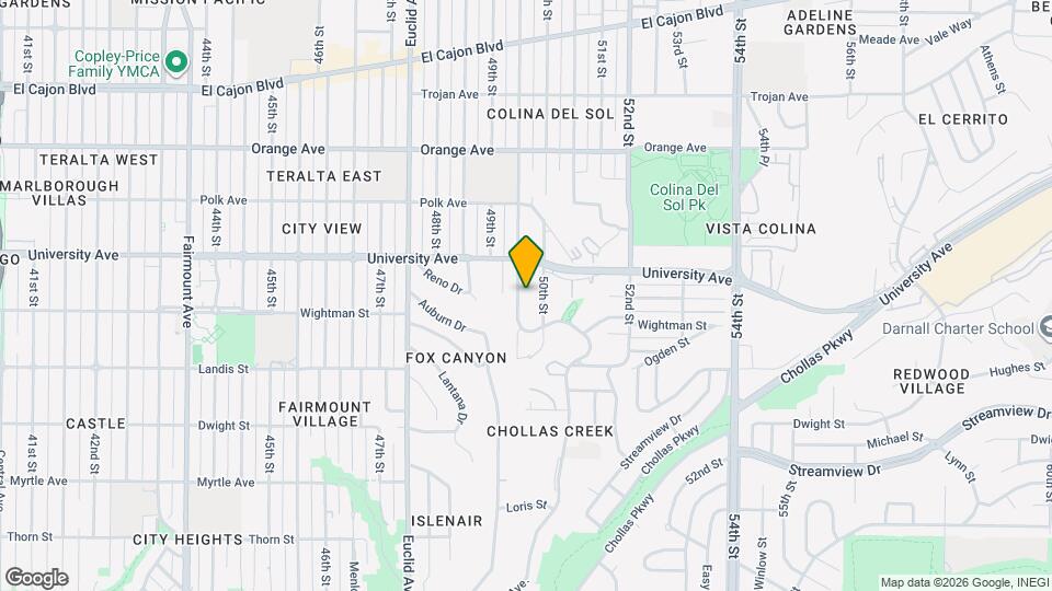 3845 Winona Ave Map and Location Details