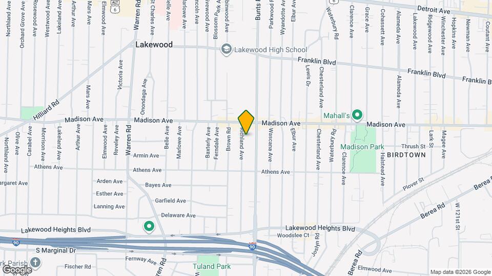 2031 Richland Ave, Unit Lower Unit Map and Location Details