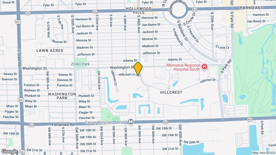 950 Hillcrest Dr, Unit 109 Mapa y Detalles de la Ubicación