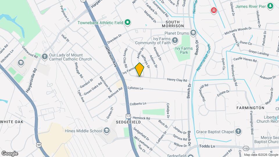 116 Henry Clay Rd Map and Location Details