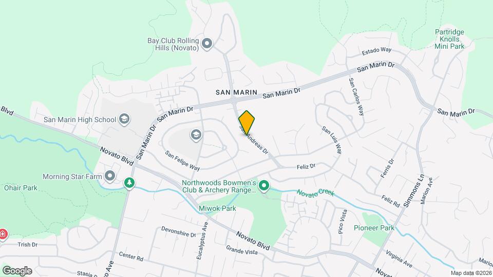 155 San Andreas Dr Mapa y Detalles de la Ubicación