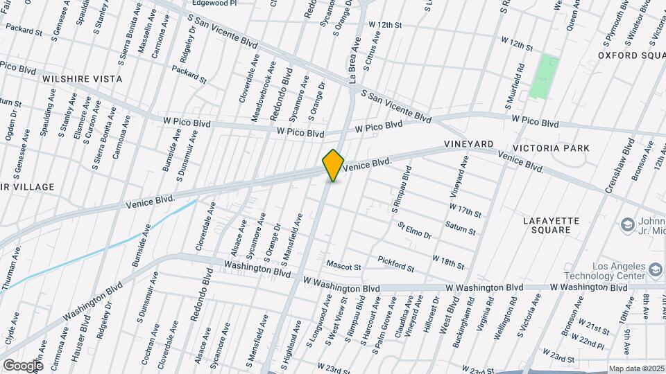 1622 S La Brea Ave Map and Location Details