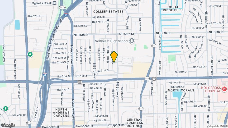 5208 NE 5th Ave Mapa y Detalles de la Ubicación