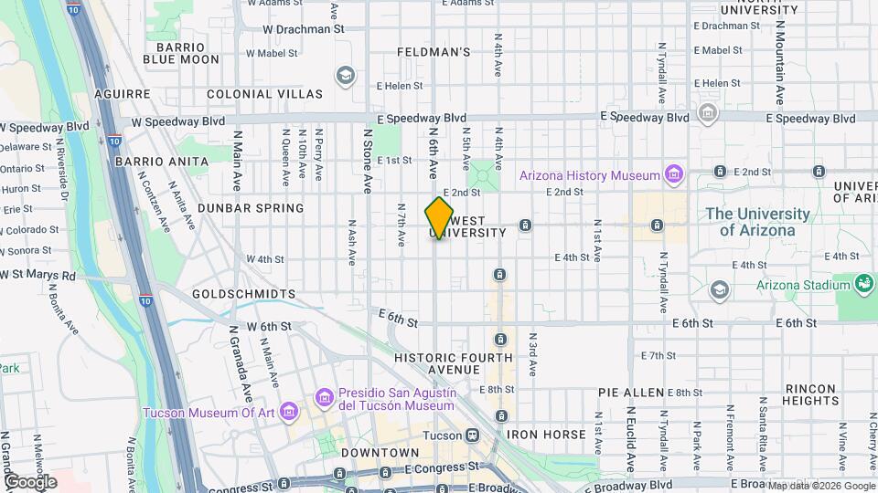 710 N 6th Ave Map and Location Details