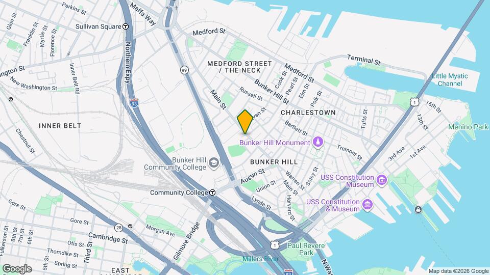 256 Main St, Unit Charlestown Mapa y Detalles de la Ubicación