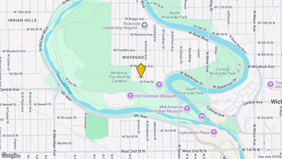 1618 W Pine St Map and Location Details