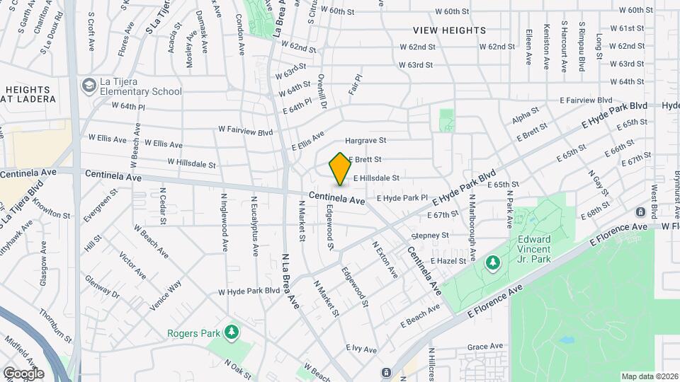 840 Centinela Ave, Unit 1 Map and Location Details