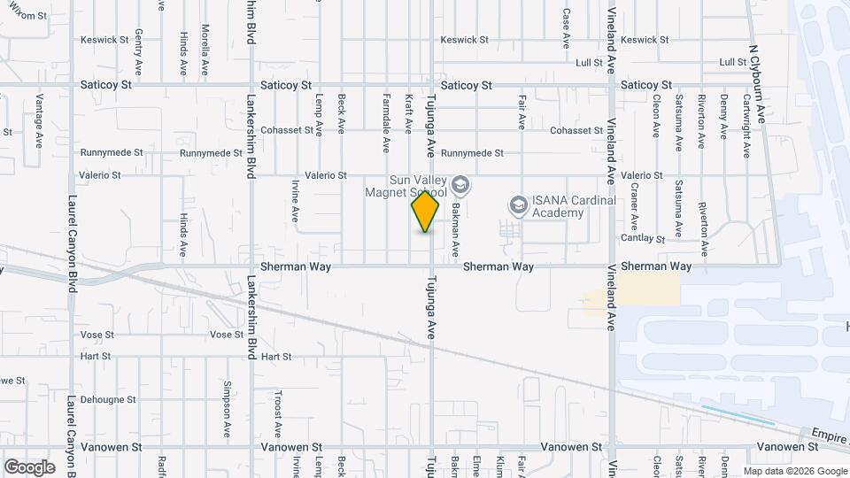 7237 Tujunga Ave Map and Location Details