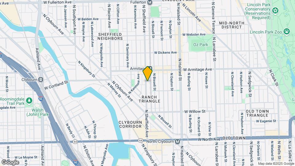 1931 N Sheffield Ave Map and Location Details