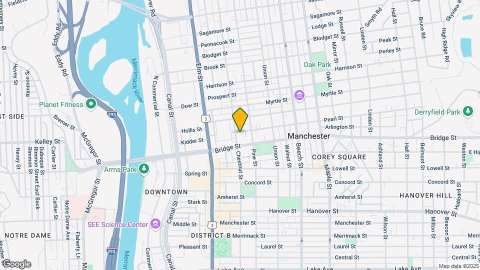 525 Chestnut St Map and Location Details