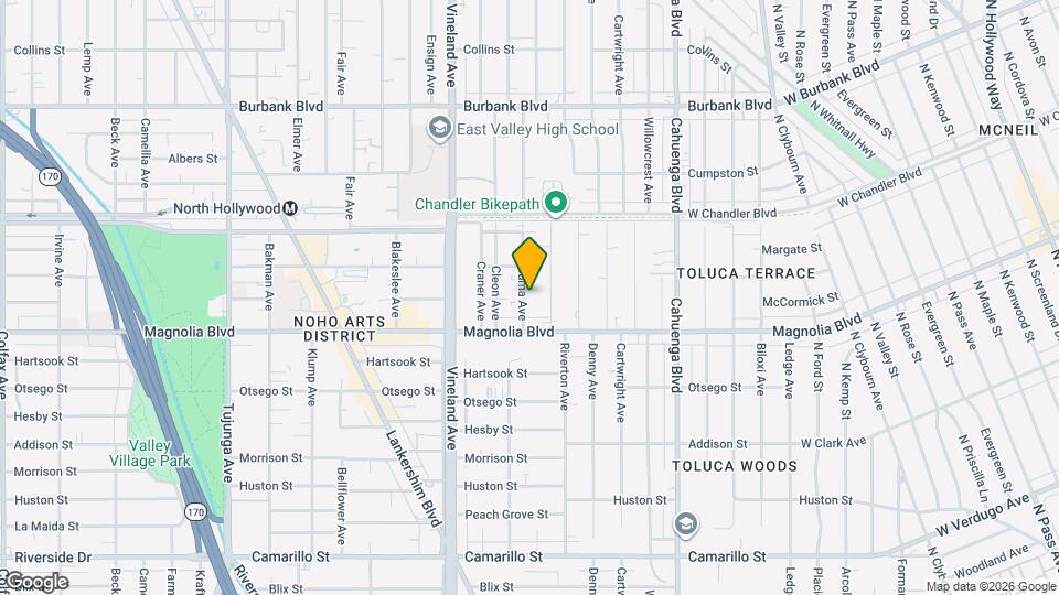 5232 Satsuma Ave, Unit 305 Map and Location Details