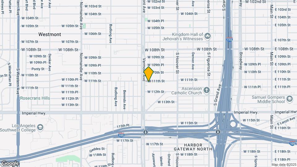 844 W 111th St Mapa y Detalles de la Ubicación