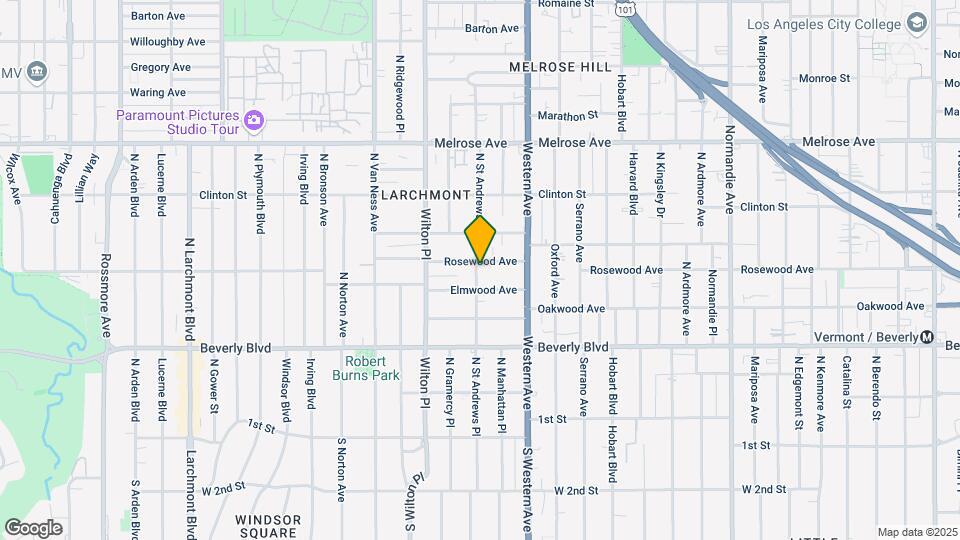4858 Rosewood Ave Map and Location Details