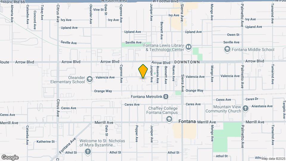 16645 Valencia Ave Map and Location Details