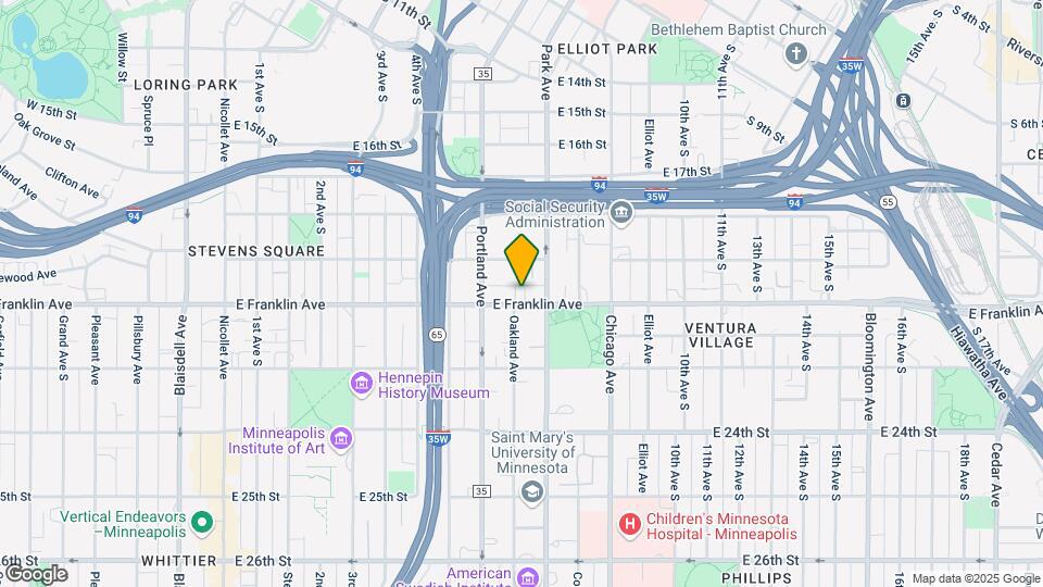 628 E Franklin Ave Mapa y Detalles de la Ubicación