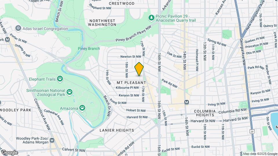 1713 Lamont St NW Map and Location Details