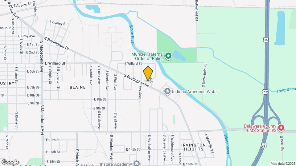 1334 S Burlington Dr Map and Location Details