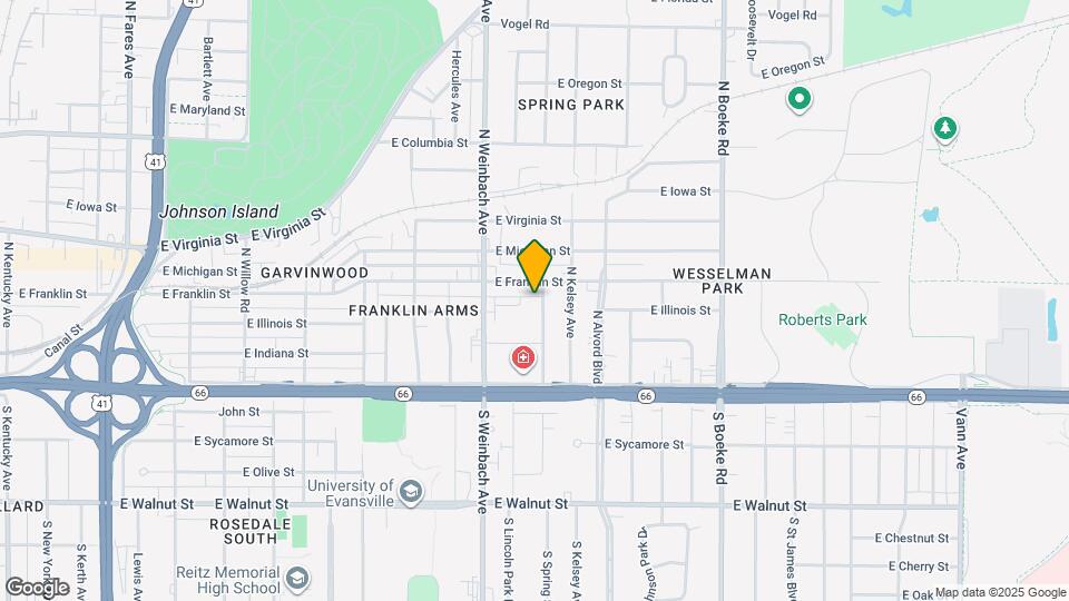 208 N Spring St Map and Location Details