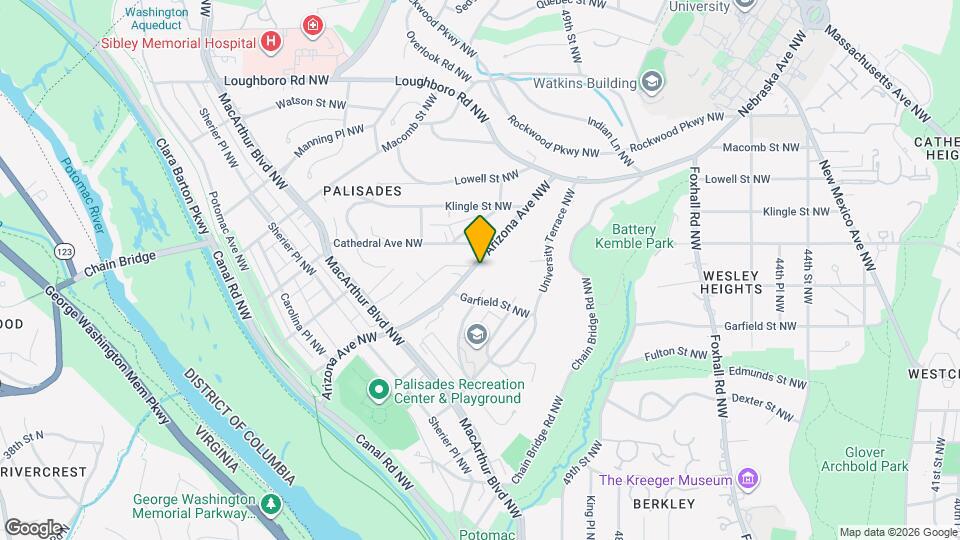 2933 Arizona Ave NW Map and Location Details