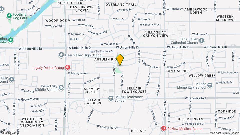 4633 W Bluefield Ave Mapa y Detalles de la Ubicación