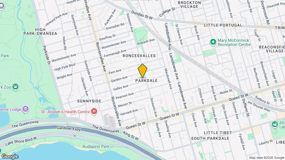 54A Galley Ave Map and Location Details