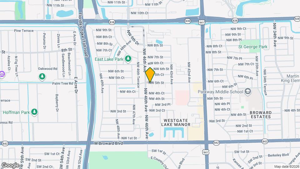 491 NW 45th Terrace Map and Location Details