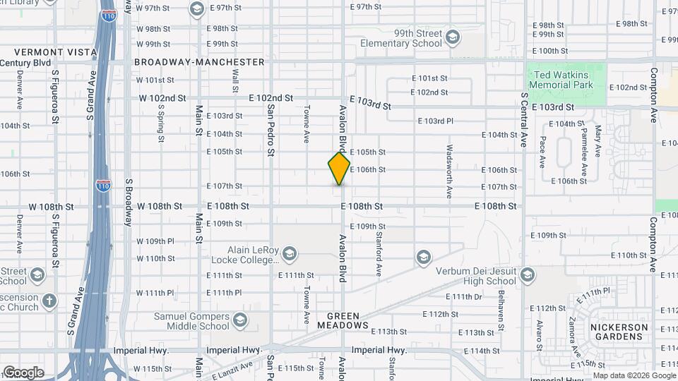 10705 Avalon Blvd Map and Location Details