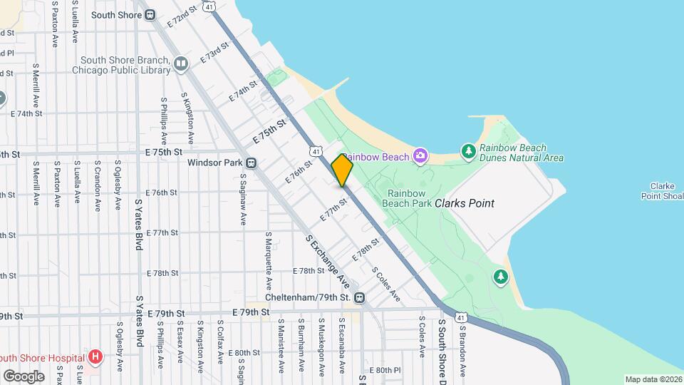 7666 S South Shore Dr Mapa y Detalles de la Ubicación