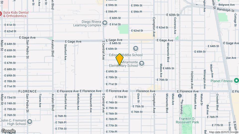1210 E 68th St Map and Location Details