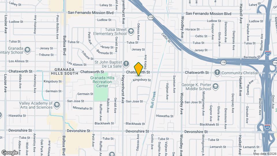 16501 Kingsbury St Map and Location Details