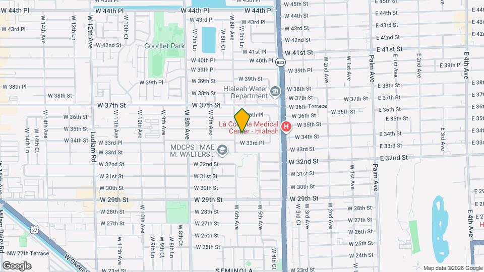 580 W 34th Pl Mapa y Detalles de la Ubicación