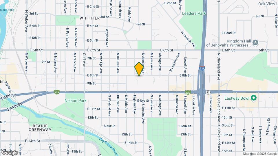 104 N Krohn Pl Mapa y Detalles de la Ubicación