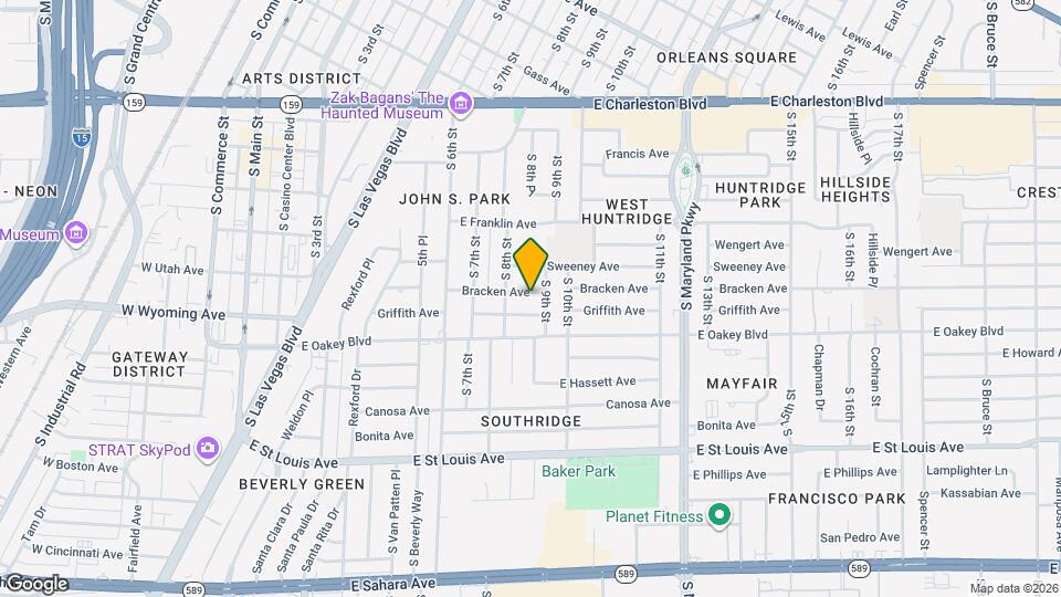 812 Bracken Ave Map and Location Details