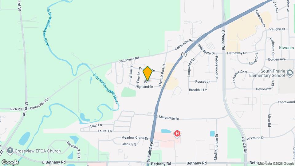 1620 Oak Ln Map and Location Details