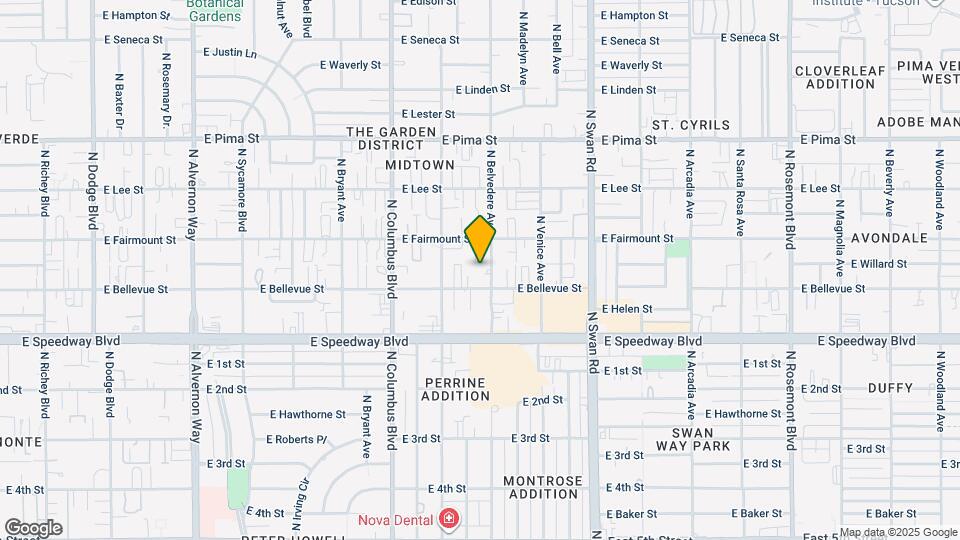 1225 N Belvedere Ave Map and Location Details