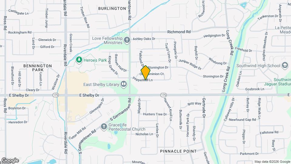 7303 Peppermill Ln Map and Location Details