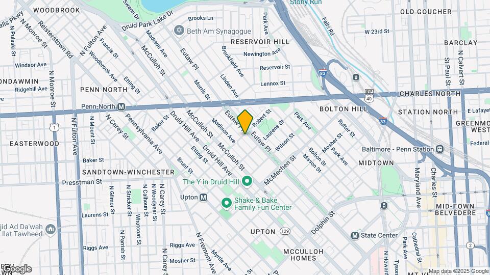 1820 Eutaw Pl Mapa y Detalles de la Ubicación