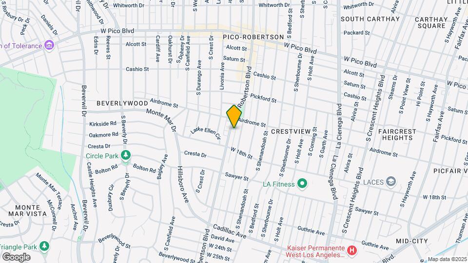1742 S Robertson Blvd, Unit 3 Map and Location Details