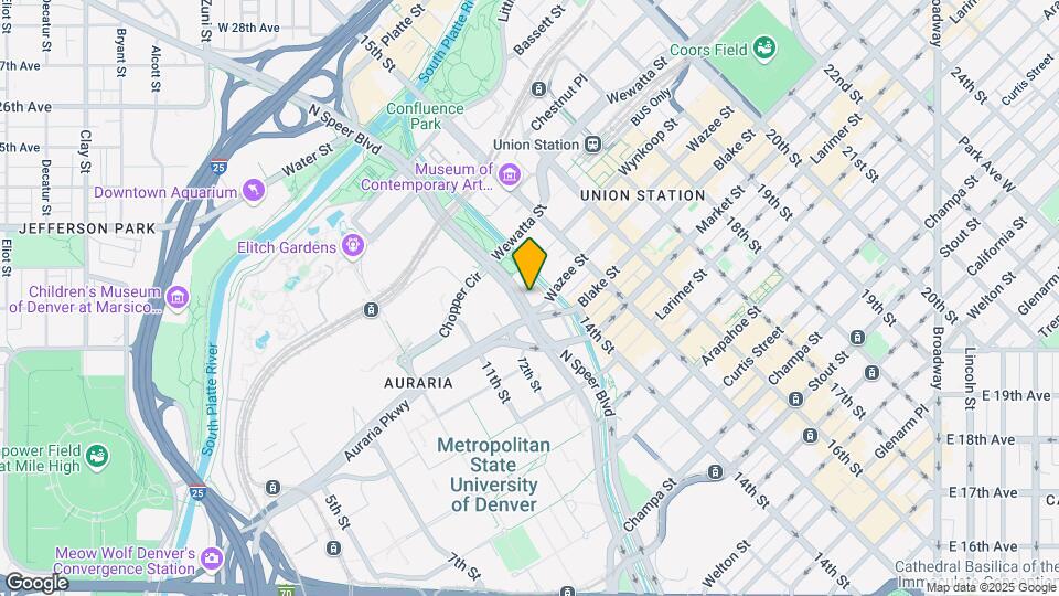 1301 Wazee St Map and Location Details