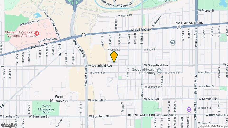3904 W Greenfield Ave Mapa y Detalles de la Ubicación