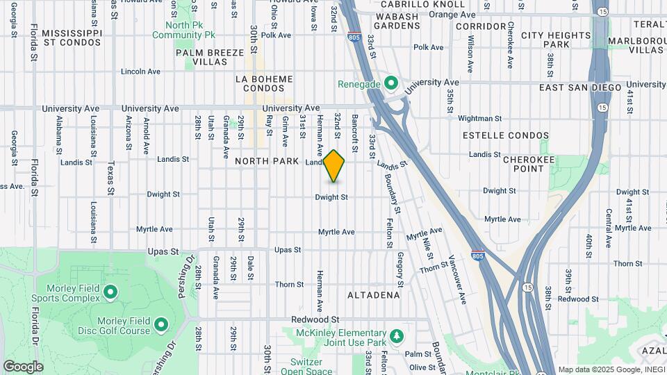 3626 32nd St Map and Location Details
